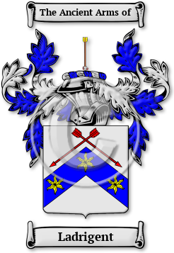 Ladrigent Family Crest Download (jpg) Legacy Series - 150 DPI