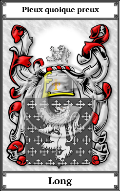 Long Family Crest Download (JPG) Book Plated - 600 DPI