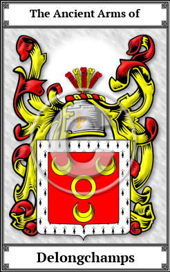 Delongchamps Family Crest Download (JPG)  Book Plated - 150 DPI