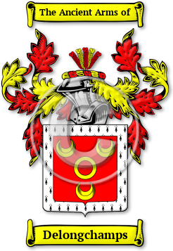 Delongchamps Family Crest Download (jpg) Legacy Series - 150 DPI
