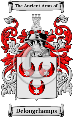 Delongchamps Family Crest Download (JPG) Heritage Series - 600 DPI