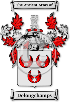 Delongchamps Family Crest Download (jpg) Legacy Series - 150 DPI