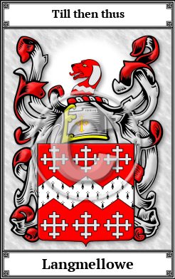 Langmellowe Family Crest Download (JPG)  Book Plated - 150 DPI
