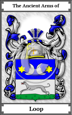 Loop Family Crest Download (JPG) Book Plated - 300 DPI