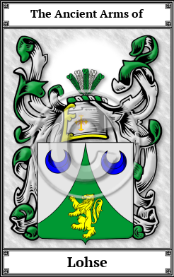 Lohse Family Crest Download (JPG)  Book Plated - 150 DPI