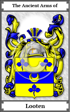 Looten Family Crest Download (JPG)  Book Plated - 150 DPI