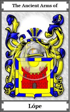 Lópe Family Crest Download (JPG) Book Plated - 600 DPI