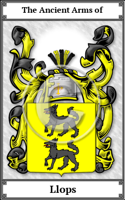 Llops Family Crest Download (JPG) Book Plated - 600 DPI