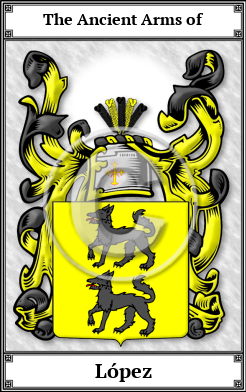 López Family Crest Download (JPG)  Book Plated - 150 DPI