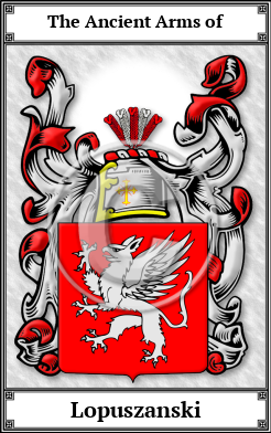Lopuszanski Family Crest Download (JPG)  Book Plated - 150 DPI