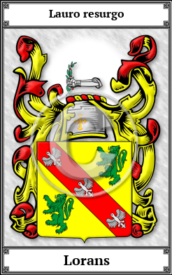 Lorans Family Crest Download (JPG)  Book Plated - 150 DPI