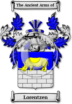 Lorentzen Family Crest Download (jpg) Legacy Series - 150 DPI