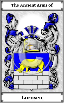Lornsen Family Crest Download (JPG)  Book Plated - 150 DPI