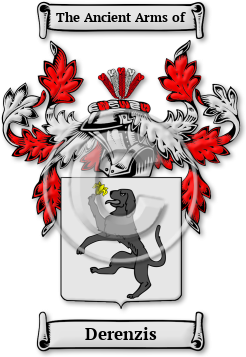 Derenzis Family Crest Download (jpg) Legacy Series - 150 DPI