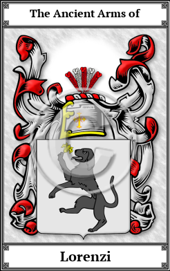 Lorenzi Family Crest Download (JPG)  Book Plated - 150 DPI