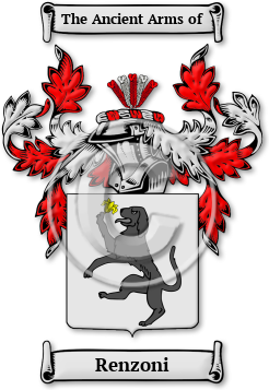 Renzoni Family Crest Download (jpg) Legacy Series - 150 DPI