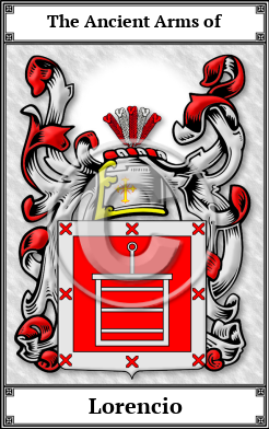 Lorencio Family Crest Download (JPG) Book Plated - 600 DPI