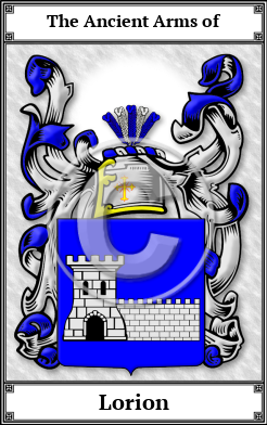 Lorion Family Crest Download (JPG)  Book Plated - 150 DPI