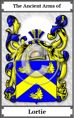 Lortie Family Crest Download (JPG)  Book Plated - 150 DPI