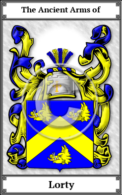 Lorty Family Crest Download (JPG) Book Plated - 600 DPI