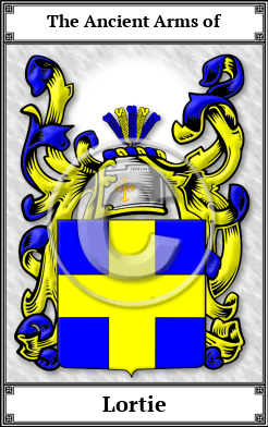 Lortie Family Crest Download (JPG) Book Plated - 600 DPI