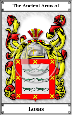 Losas Family Crest Download (JPG)  Book Plated - 150 DPI