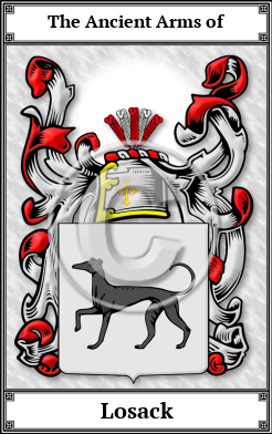 Losack Family Crest Download (JPG)  Book Plated - 150 DPI