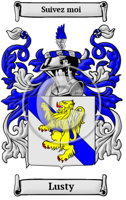 Lusty Family Crest Download (JPG) Heritage Series - 600 DPI