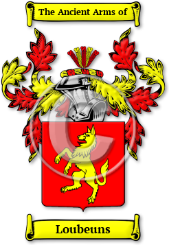 Loubeuns Family Crest Download (JPG) Legacy Series - 600 DPI