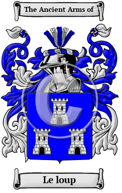 Le loup Family Crest/Coat of Arms