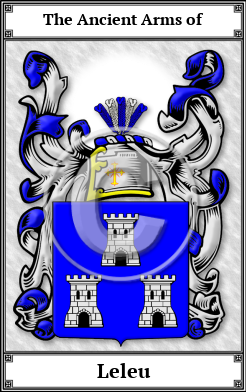 Leleu Family Crest Download (JPG)  Book Plated - 150 DPI