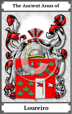 Loureiro Family Crest Download (JPG)  Book Plated - 150 DPI
