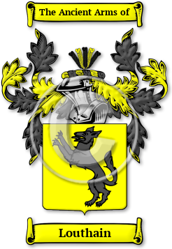 Louthain Family Crest Download (jpg) Legacy Series - 150 DPI