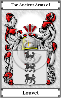 Louvet Family Crest Download (JPG)  Book Plated - 150 DPI