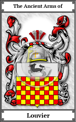 Louvier Family Crest Download (JPG)  Book Plated - 150 DPI