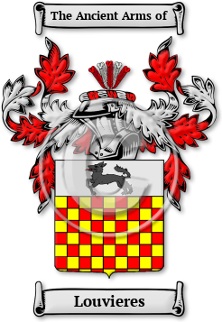 Louvieres Family Crest Download (jpg) Legacy Series - 150 DPI