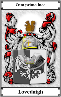 Lovedaigh Family Crest Download (JPG)  Book Plated - 150 DPI