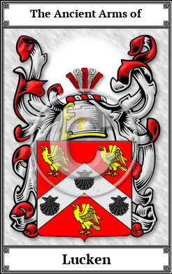 Lucken Family Crest Download (JPG)  Book Plated - 150 DPI