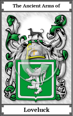 Loveluck Family Crest Download (JPG)  Book Plated - 150 DPI