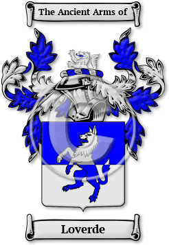 Loverde Family Crest Download (jpg) Legacy Series - 150 DPI