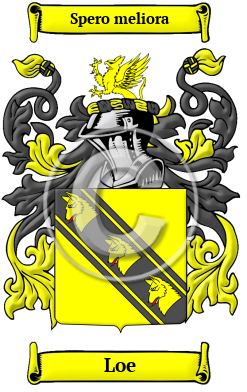 Loe Family Crest/Coat of Arms