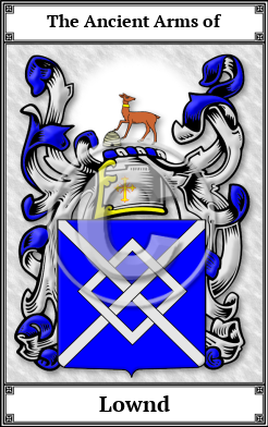 Lownd Family Crest Download (JPG)  Book Plated - 150 DPI