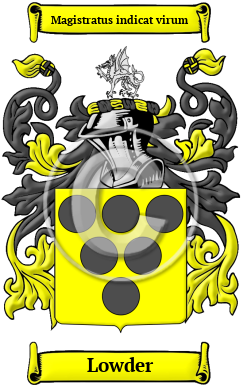 Lowder Family Crest Download (jpg) Heritage Series - 150 DPI