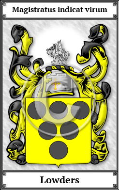 Lowders Family Crest Download (JPG) Book Plated - 600 DPI