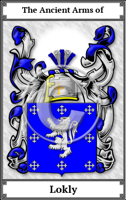 Lokly Family Crest Download (JPG) Book Plated - 600 DPI