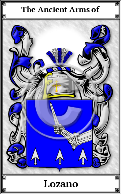 Lozano Family Crest Download (JPG)  Book Plated - 150 DPI