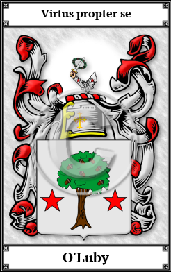 O'Luby Family Crest Download (JPG)  Book Plated - 150 DPI