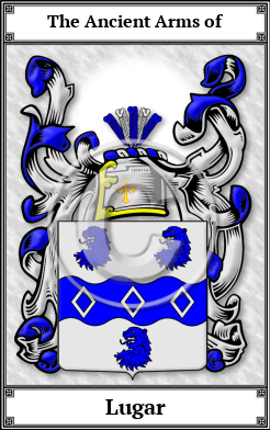 Lugar Family Crest Download (JPG)  Book Plated - 150 DPI