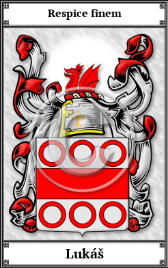 Lukáš Family Crest Download (JPG)  Book Plated - 150 DPI