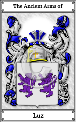Luz Family Crest Download (JPG) Book Plated - 600 DPI